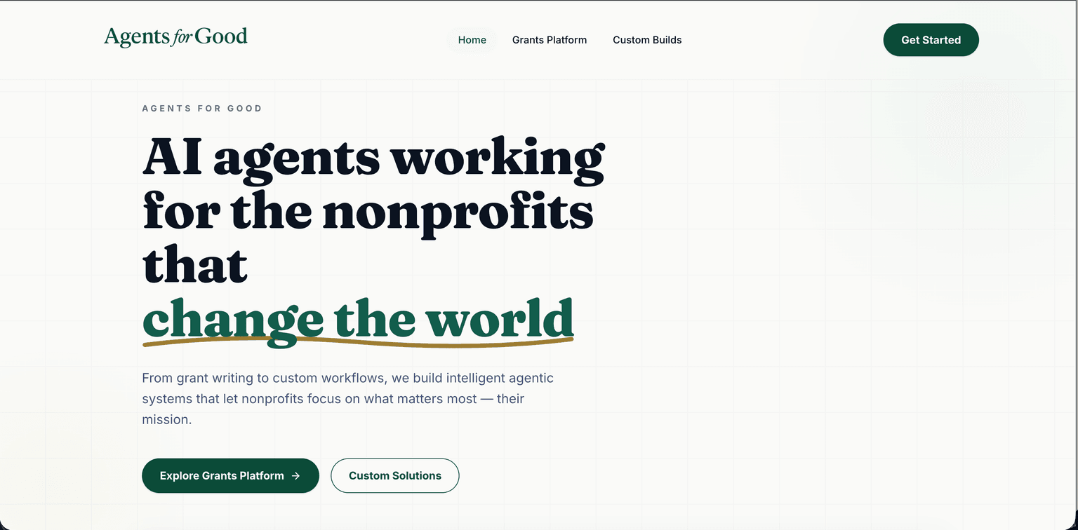 Agents for Good website