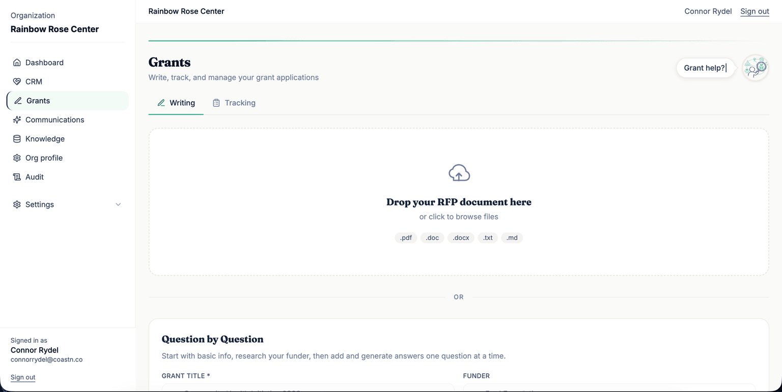 Grants pipeline